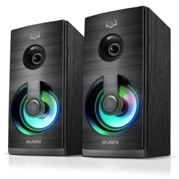 Акустика 2.0 SVEN SPS-512, 6 Вт, подсветка, черный (SV-020156)