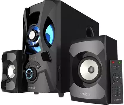 Акустика 2.1 Creative SBS E2900, 60 Вт, FM, USB, SD, Bluetooth, подсветка, черный (51MF0490AA001)