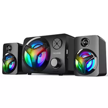 Акустика 2.1 Microlab U210, 11 Вт, FM, USB, microSD, Bluetooth, подсветка, черный