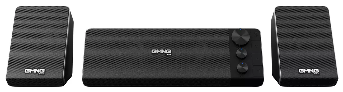 Акустика 2.1 GMNG OK-450, 15 Вт, AUX, microSD, Bluetooth, черный (1531964)