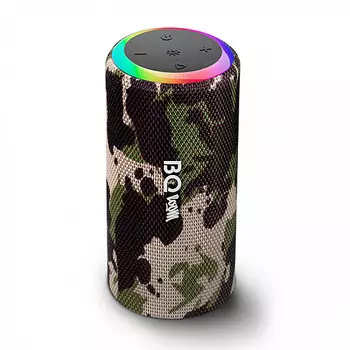 Акустика BQ PBS4006, 10 Вт, FM, AUX, USB, microSD, Bluetooth, подсветка, хаки