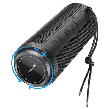 Портативная акустика 2.0 Borofone BR22, 5 Вт, FM, AUX, USB, microSD, Bluetooth, черный (6974443384086)
