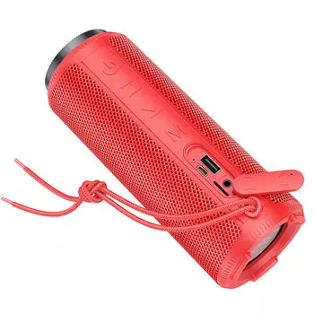 Портативная акустика 2.0 Borofone BR22, 5 Вт, FM, AUX, USB, microSD, Bluetooth, красный (6974443384086)