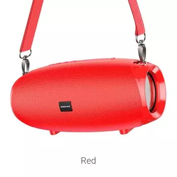 Портативная акустика Borofone BR12 Amplio, 10 Вт, FM, AUX, USB, microSD, Bluetooth, красный