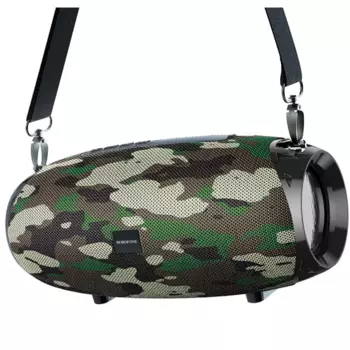 Портативная акустика Borofone BR12 Amplio, 10 Вт, FM, AUX, USB, microSD, Bluetooth, зеленый камуфляж (6931474735669)