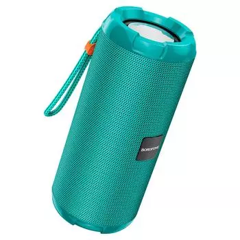 Портативная акустика Borofone BR15 Smart, 10 Вт, FM, AUX, USB, microSD, Bluetooth, бирюзовый (6931474749918)