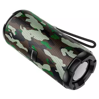 Портативная акустика Borofone BR15 Smart, 10 Вт, FM, AUX, USB, microSD, Bluetooth, хаки (6931474749901)
