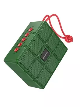 Портативная акустика Borofone BR16 Gage, 5 Вт, FM, AUX, USB, microSD, Bluetooth, зеленый (134232)