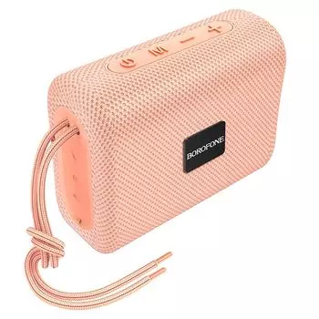 Портативная акустика Borofone BR18 Encourage, 5 Вт, FM, USB, microSD, Bluetooth, розовый