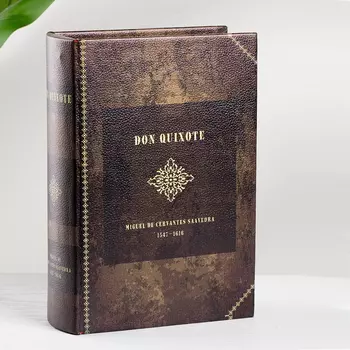Шкатулка Glasar Don Quixote в виде книги черная 14х5х20 см