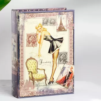 Шкатулка Glasar Friendship в виде книги бежевая 19х8х27 см