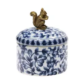 Шкатулка Glasar с белочкой 12x12x15см