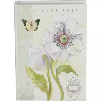 Шкатулка Glasar в виде книги цветы и бабочки 27,2х8,3х37,7 см