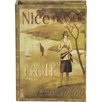 Шкатулка Glasar в виде книги гольф 21,5х6,8х30,4 см