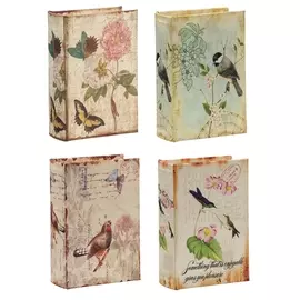 Шкатулки Glasar в виде книг, набор 4 предмета 14x10x5 см