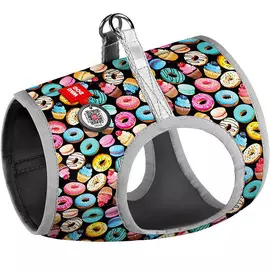 Шлейка для собак Collar Waudog с рисунком Пончики S2