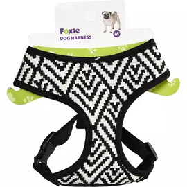 Шлейка для собак Foxie Black &amp; White M YL109233-M черно-белая