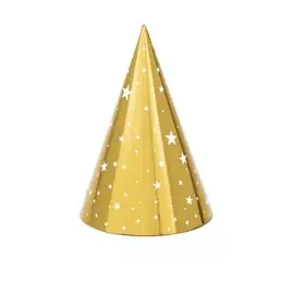 Шляпки праздничные Party Deco stars 16см 6шт в ассортименте