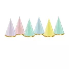 Шляпки праздничные Party Deco yummy 16см 6шт в ассортименте