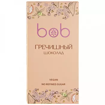 Шоколад белый bob на кешью с гречишным чаем, 50 г