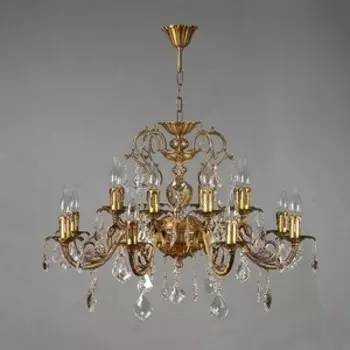 Люстра Ambiente Подвесная Alicante 8888/8+8 AB Leaf Crystal