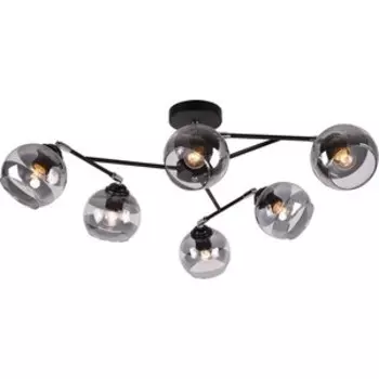 Люстра потолочная Imex MD.9460-6-S BK+CH 6*60Вт E27