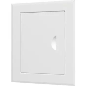 Люк-дверца EVECS ревизионная 210х210 с фланцем 150х150 с ручкой стальная с покрытием полимерной эмалью (ЛТ1515М)