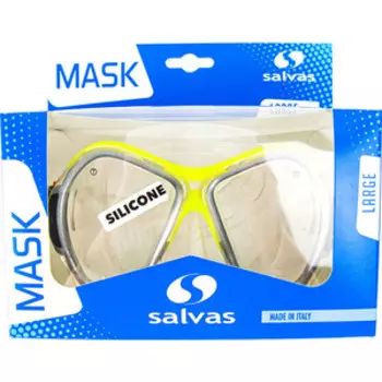 Маска для плавания Salvas Phoenix Mask, арт. CA520S2GYSTH, зак.стекло, силикон, р. Senior, сереб/жёлт