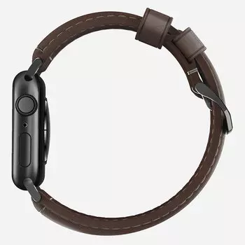 Ремешок Nomad Traditional для Apple Watch 38/40 мм Rustic Brown с черной фурнитурой NM1A3RBT00