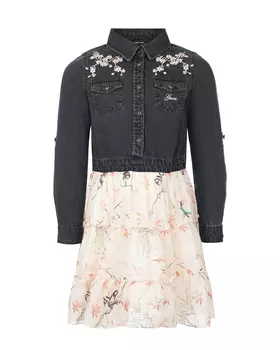 Комбинированное платье с розовой юбкой Guess детское