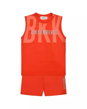 Комплект: футболка и шорты, оранжевый Bikkembergs
