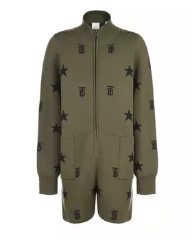 Комбинезон цвета хаки Burberry детский