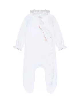 Комбинезон на кнопках, вышивка цветы, рюши Lyda Baby