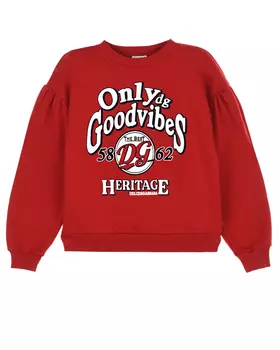 Красный свитшот с принтом "Only DG Goodvibes" Dolce&amp;Gabbana детский