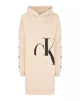 Кремовое платье-худи Calvin Klein детское