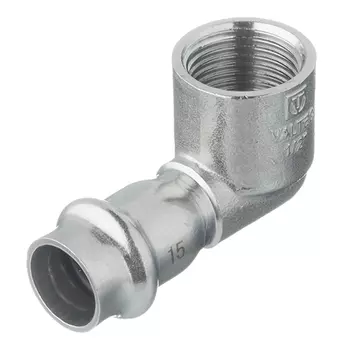 Угол VALTEC (VTi.952.I.001504) 90° 15 мм х 1/2 ВР(г) нержавеющая сталь