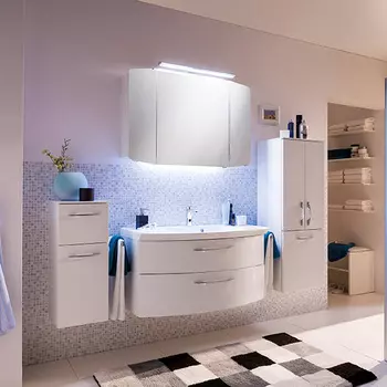 Pelipal Cassca База под раковину 990*480*500, 2 выдвижных ящика, конструкция корпуса COMFORT- цвет бел глянец, цвет фронта - белый высокоглянцевый