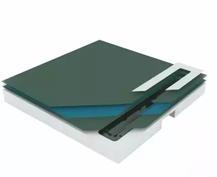 Поддон для душа Pestan Confluo Board 120х120 под плитку со встроенным лотком