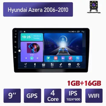 Автомобильное радио для Hyundai Azera 2006-2010, 2 Din, 9 дюймов, Android, автомобильный мультимедийный плеер, GPS-навигационная система, головное устройство, стерео 1 + 16 ГБ 1+16GB