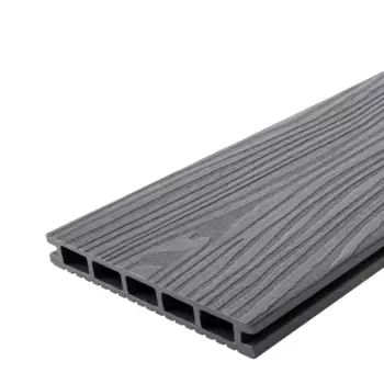Террасная доска ДПК T-Decks цвет Серый 3000x150x20 мм двусторонний вельвет 0.45 м