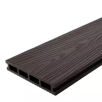 Террасная доска ДПК T-Decks цвет Венге 3000x150x25 мм двусторонний вельвет 0.6 м
