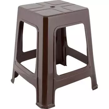 Табурет садовый 39x39x45 см пластик коричневый