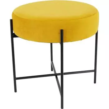 Табурет с мягкой обивкой Atmosphera Arty 47x45 см цвет желтый