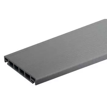 Террасная доска ДПК ITP цвет Серый 3000x162x26 мм вельвет 0.486 м