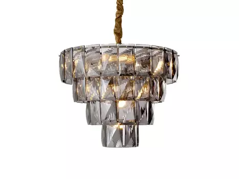Люстра Amazone 7 chrome/smoky