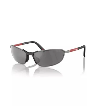 Мужские солнцезащитные очки, PS 55ZS PRADA LINEA ROSSA, серебро