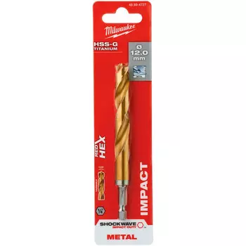 Сверло по металлу Milwaukee RedHEX HSS-G TiN 12x127мм (727)