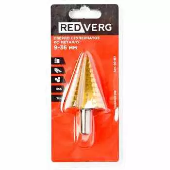 Сверло по металлу REDVERG HSS TIN 9-36мм ступенчатое (501151)