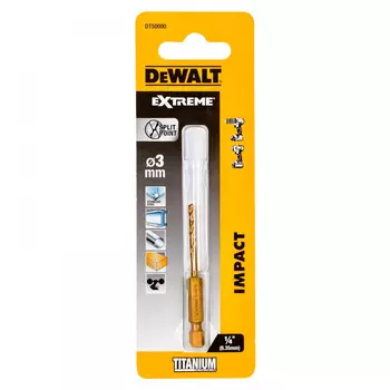 Сверло по металлу DeWalt Impact TITANIUM DT50000 3x65мм