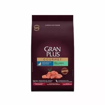 Granplus Cat корм для стерилизованных кошек, с индейкой и рисом - 10,1 кг повседневный премиум для взрослых с индейкой для всех пород мешок Бразилия 1 уп. х 1 шт. х 10.1 кг